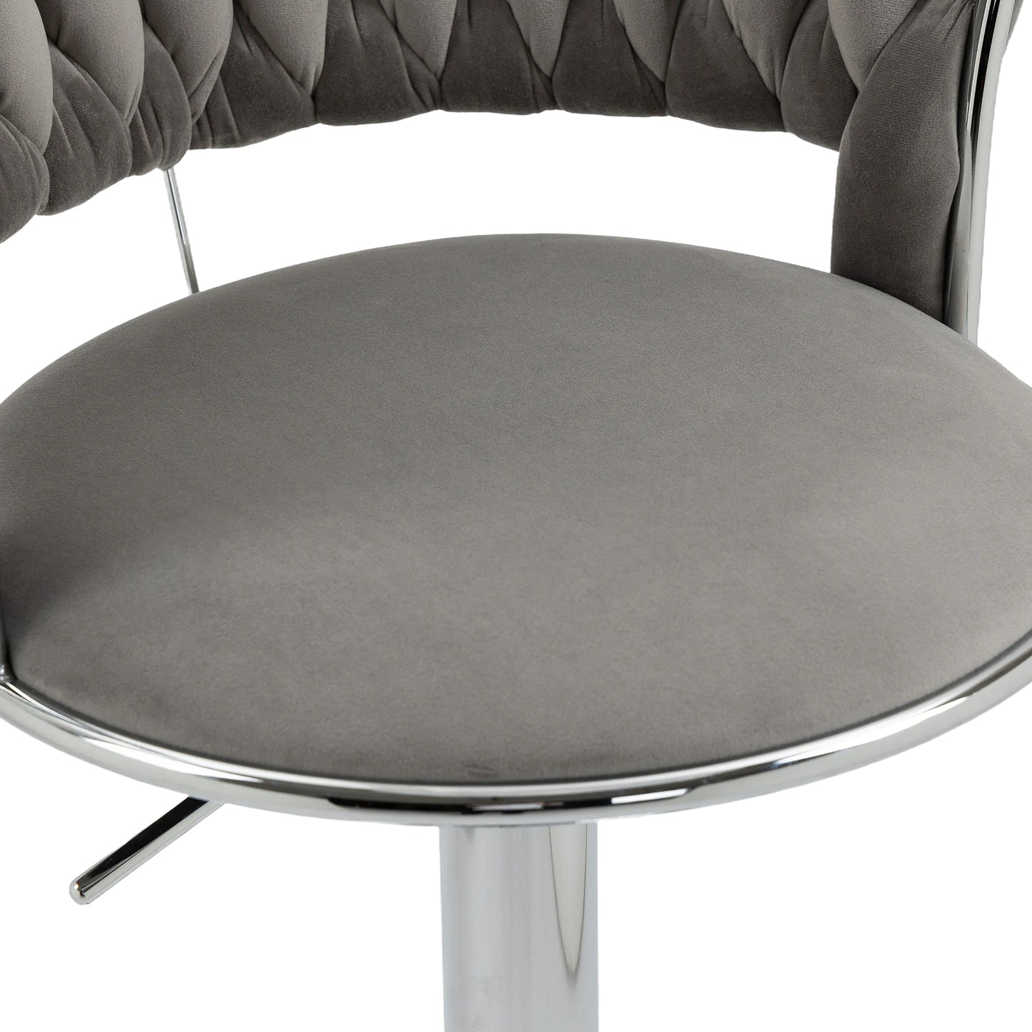 COOLMORE Swivel Bar Stools Set of 2 Adjustable Counter Height Chairs with Footrest for Kitchen, Dining Room 2PC/SET