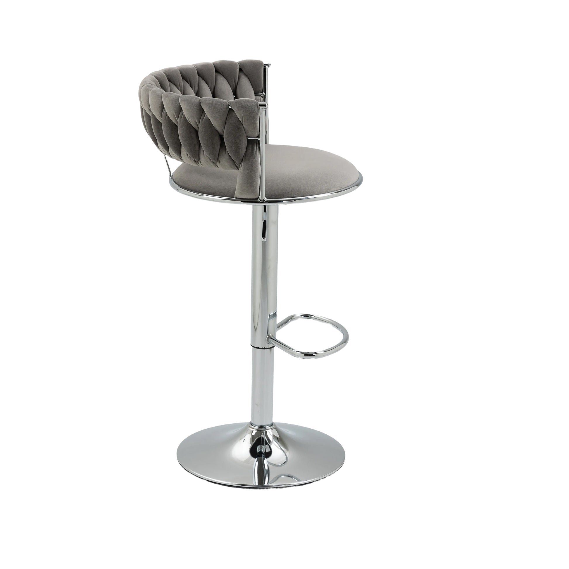 COOLMORE Swivel Bar Stools Set of 2 Adjustable Counter Height Chairs with Footrest for Kitchen, Dining Room 2PC/SET