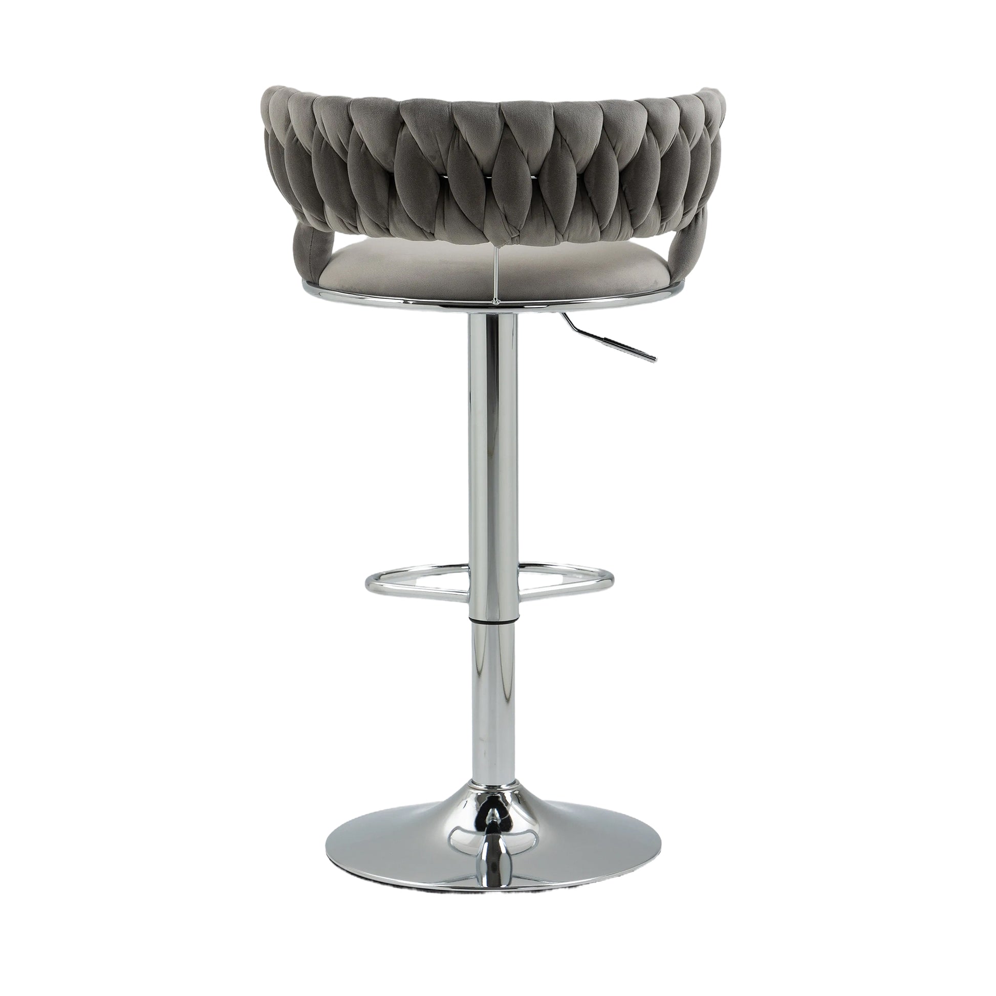 COOLMORE Swivel Bar Stools Set of 2 Adjustable Counter Height Chairs with Footrest for Kitchen, Dining Room 2PC/SET